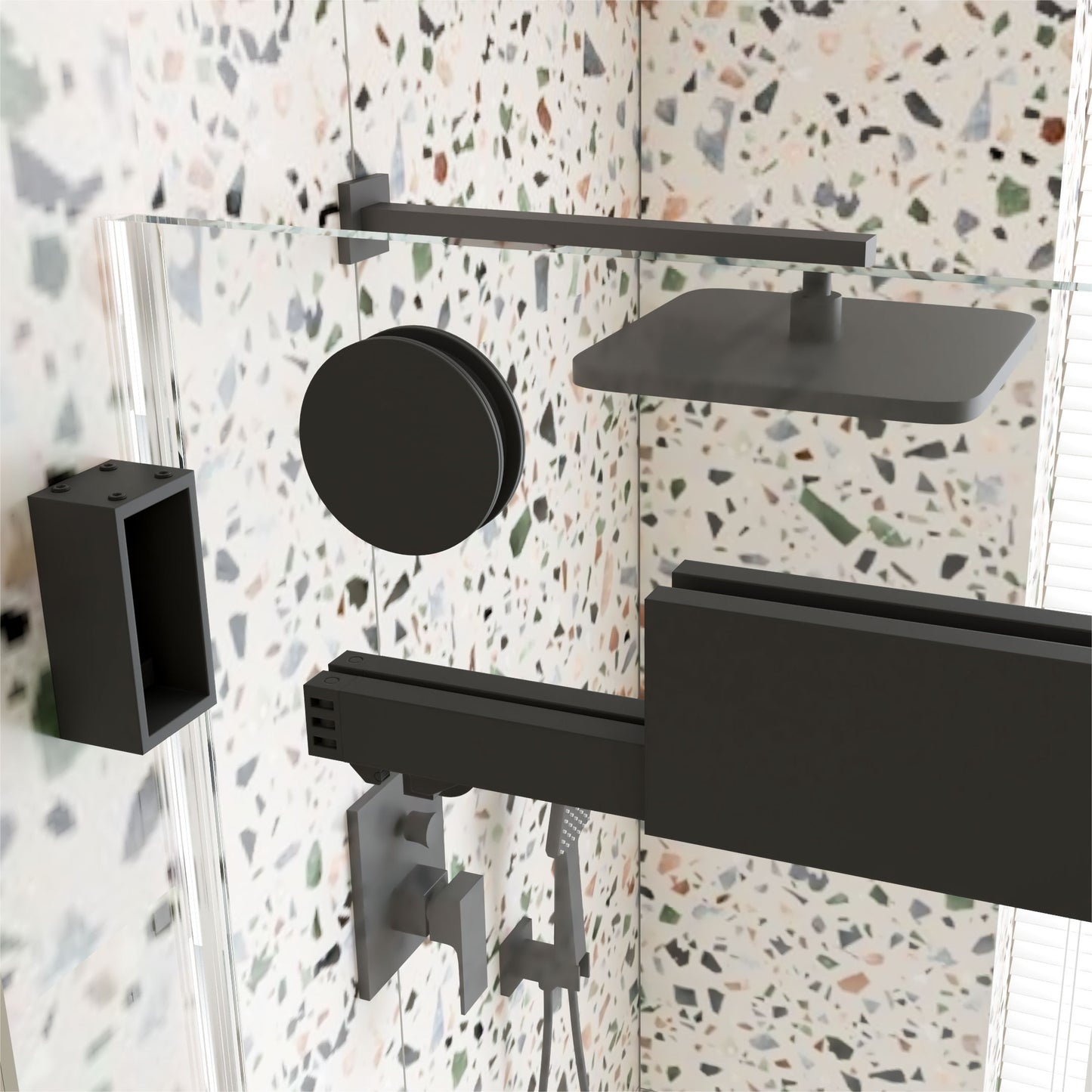 Frameless Double Sliding Soft-Close Shower Door, 3 / 8" (10Mm) Thick SGCC Tempered Glass Door, Matte