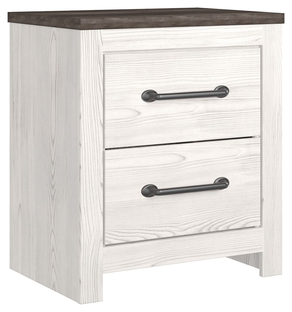 Gerridan - White / Gray - Two Drawer Night Stand