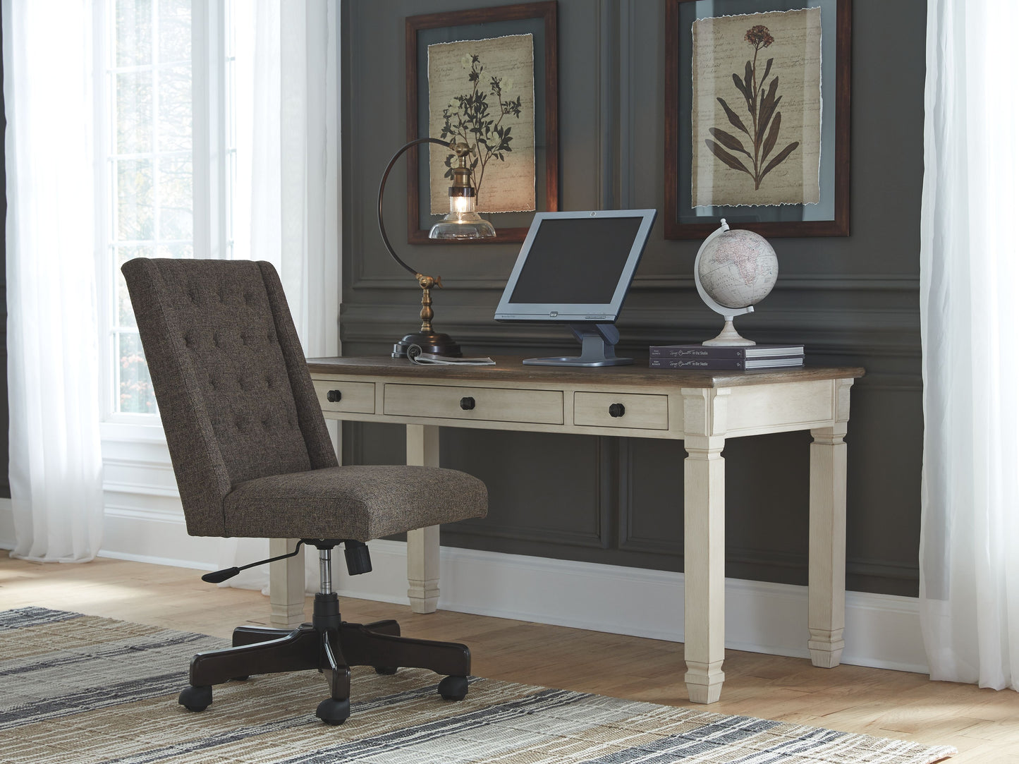 Bolanburg - White / Brown / Beige - Home Office Desk