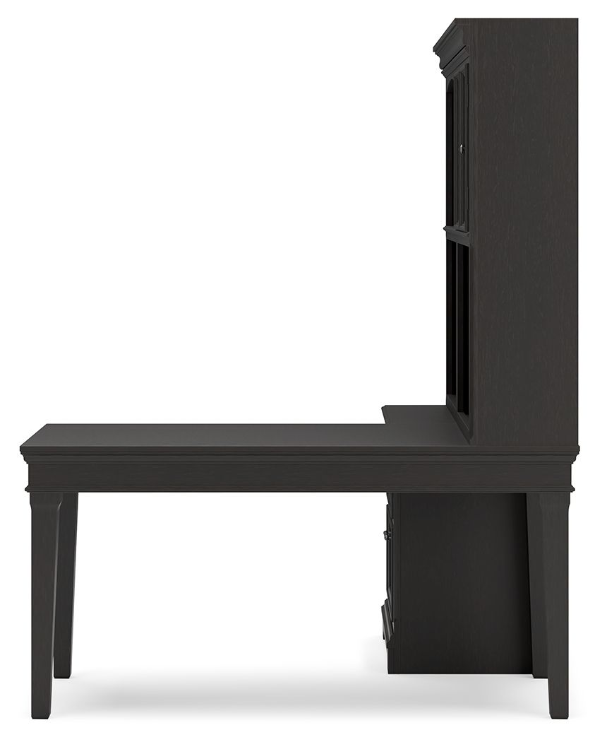 Beckincreek - Black - Home Office Bookcase Desk