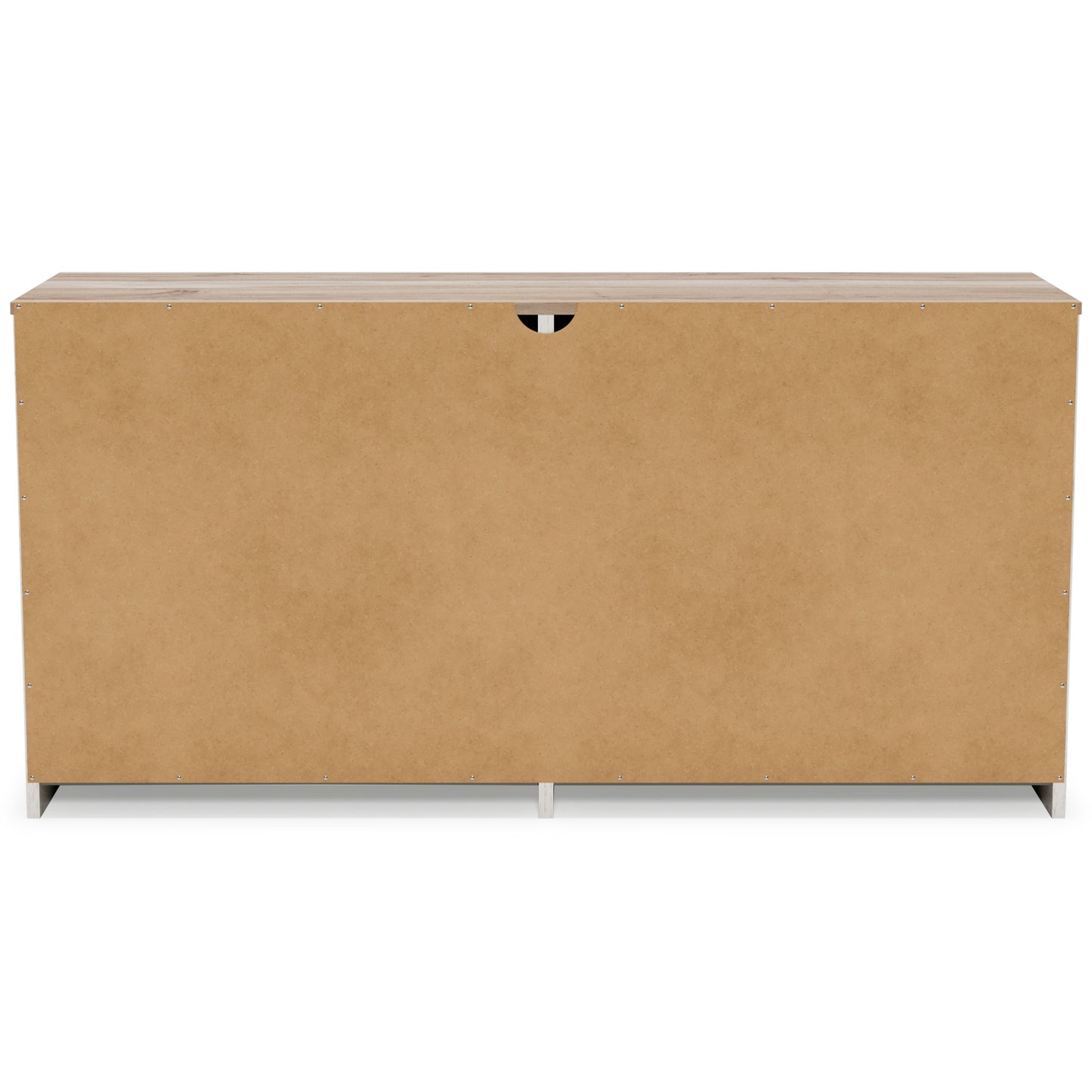 Vaibryn - White / Brown / Beige - Six Drawer Dresser - Vinyl-Wrapped