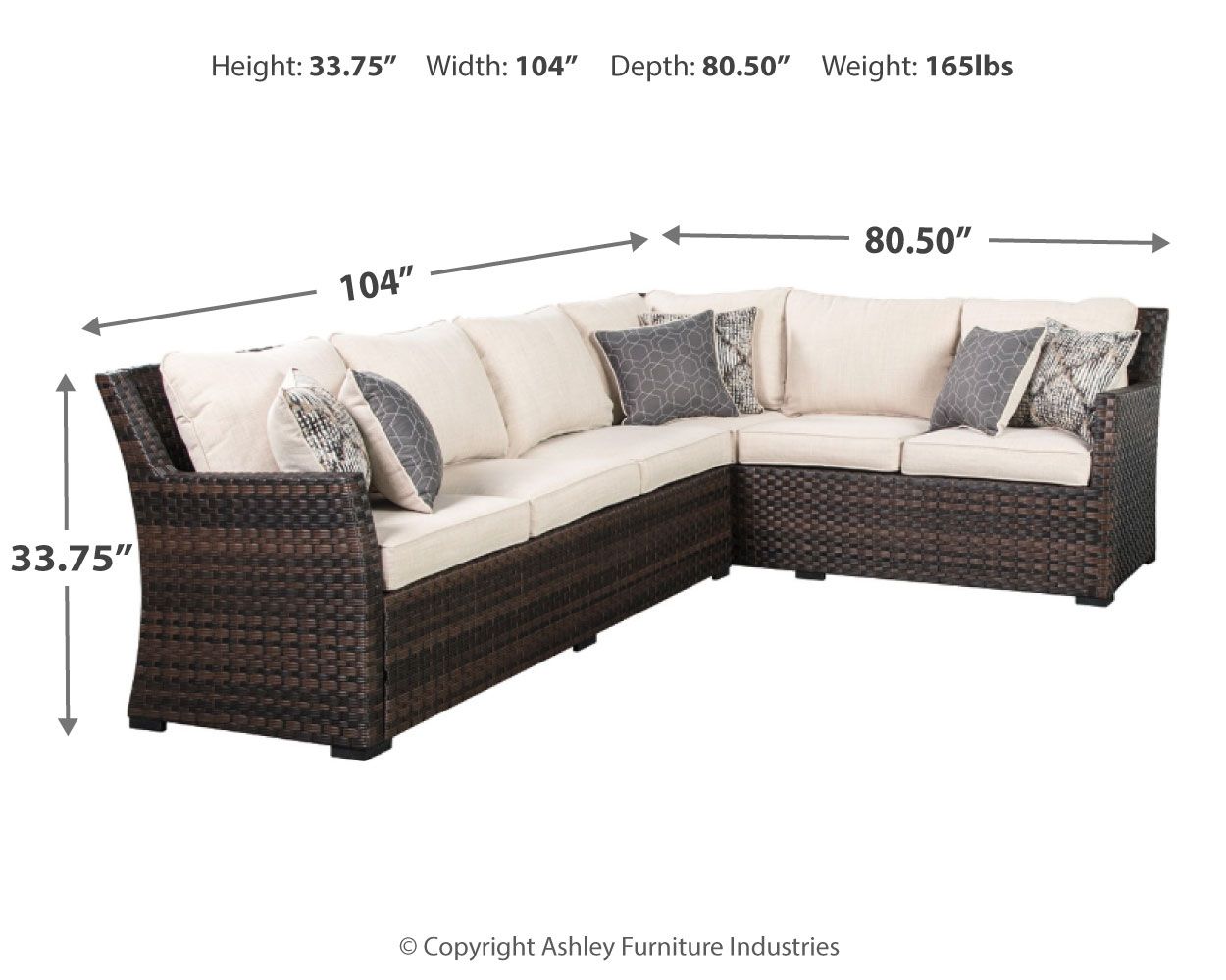 Easy - Dark Brown / Beige - Sofa Sec/chair W/Cush (Set of 3)