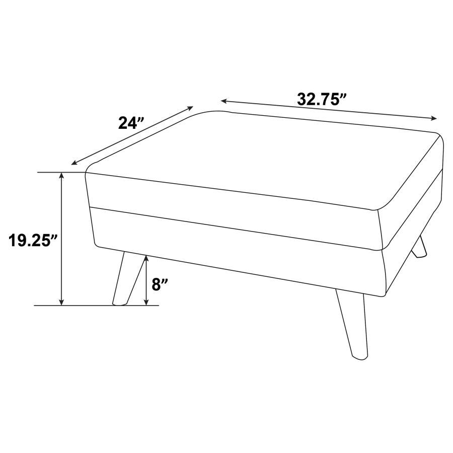 Churchill - Ottoman With Tapered Legs