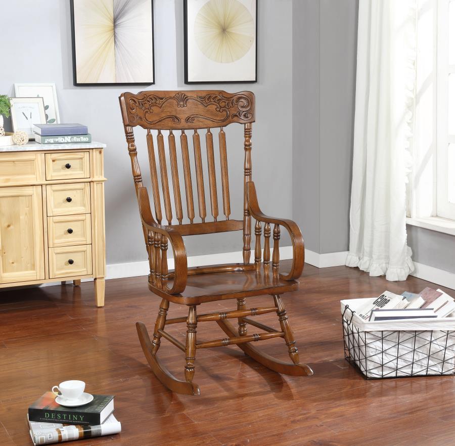 Sara - Back Rocking Chair - WArm - Brown