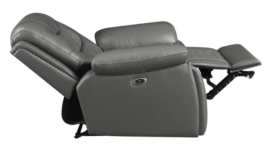 Flamenco - Tufted Upholstered Power Recliner - Charcoal