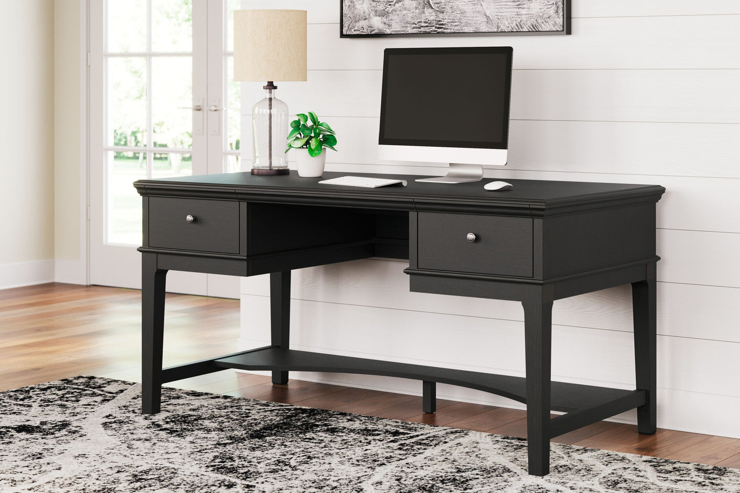 Beckincreek - Black - Home Office Storage Leg Desk