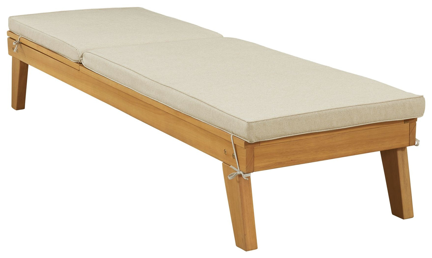 Byron - Light Brown - Chaise Lounge With Cushion