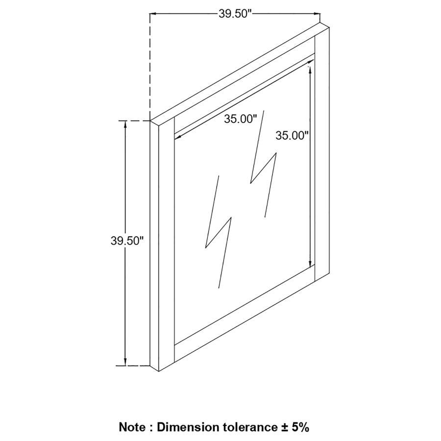 Sidney - Square Dresser Mirror - Rustic Pine