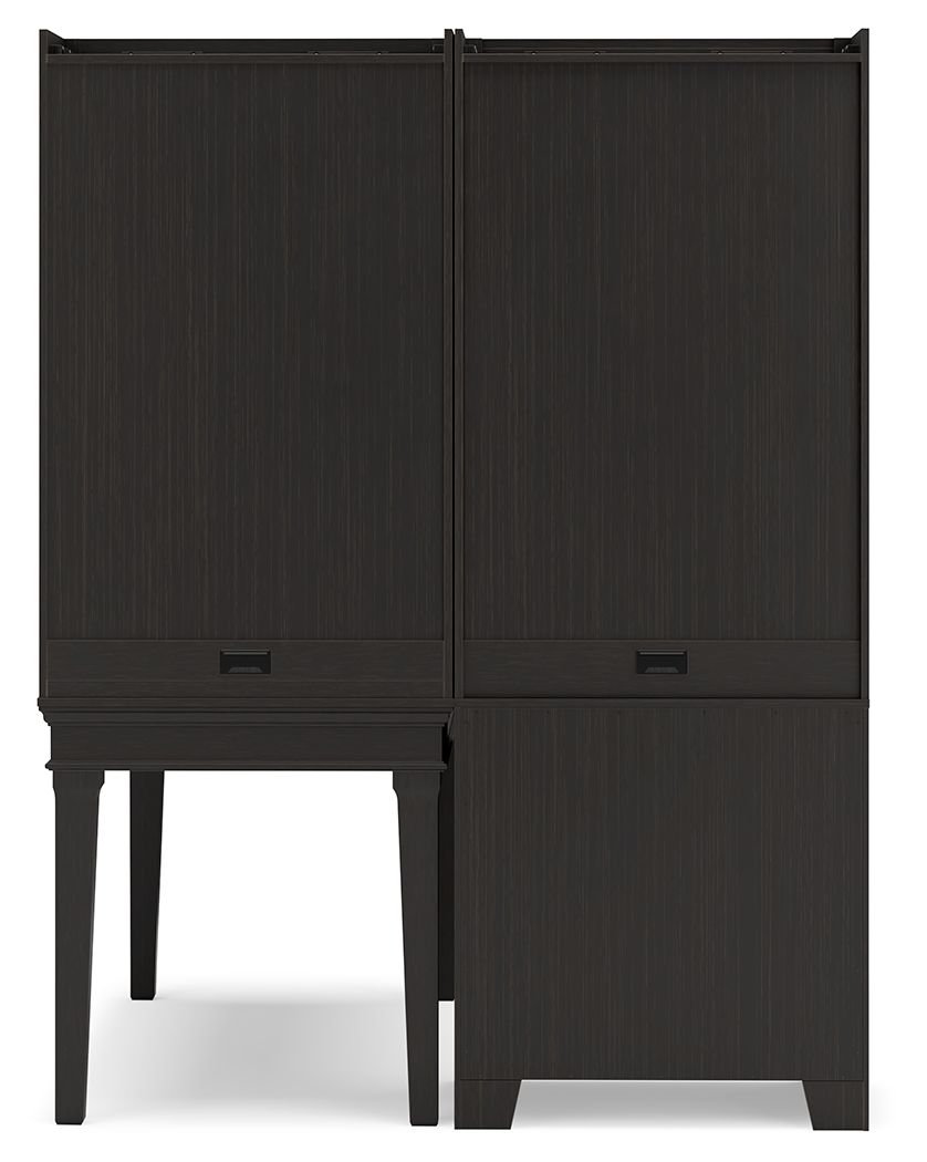 Beckincreek - Black - Home Office Bookcase Desk