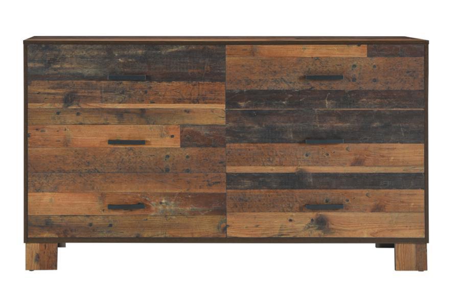 Sidney - 6-Drawer Dresser - Rustic Pine