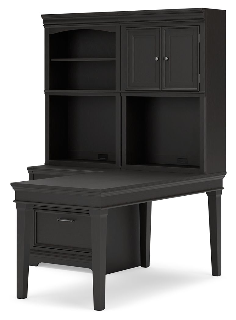 Beckincreek - Black - Home Office Bookcase Desk