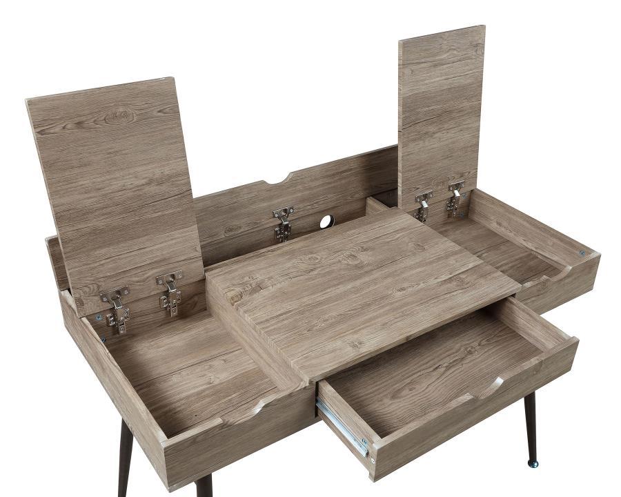 Rafael - 1-Drawer Writing Desk - Rustic Driftwood