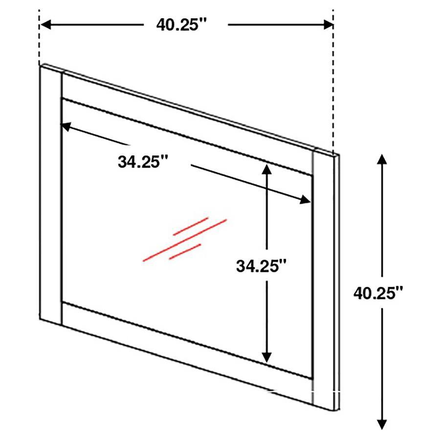 Frederick - Square Dresser Mirror - Weathered Oak