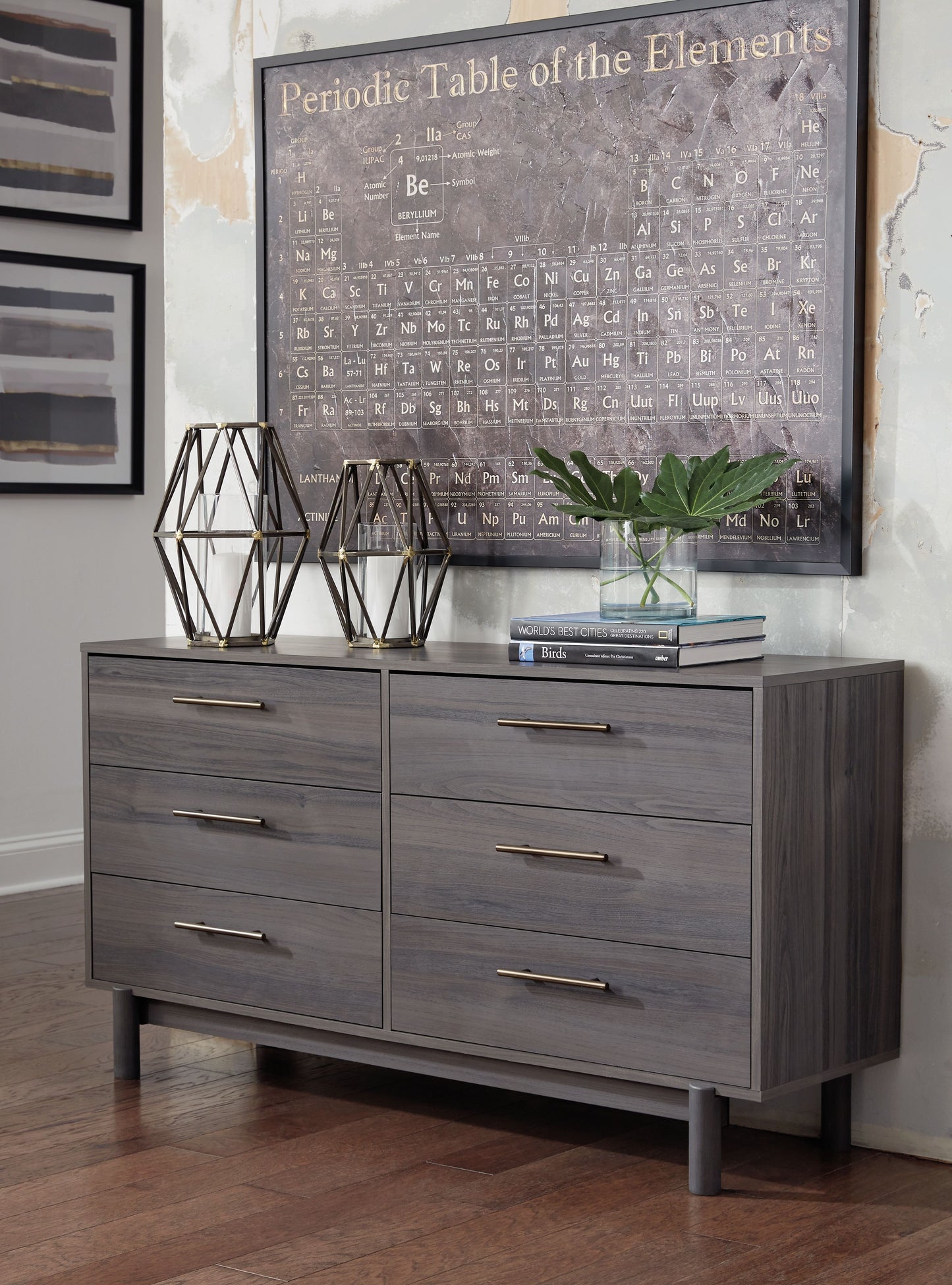 Brymont - Dark Gray - Six Drawer Dresser - Sleek