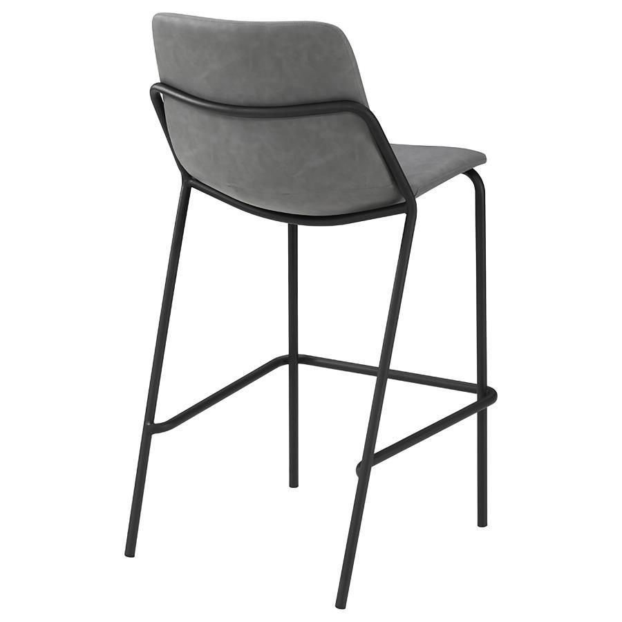 Earnest - Solid Back Upholstered Stools (Set of 2)