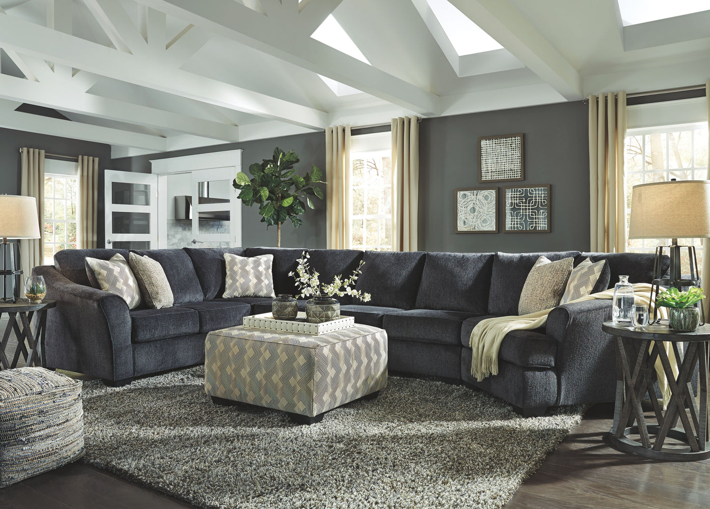Eltmann - Slate - Oversized Accent Ottoman