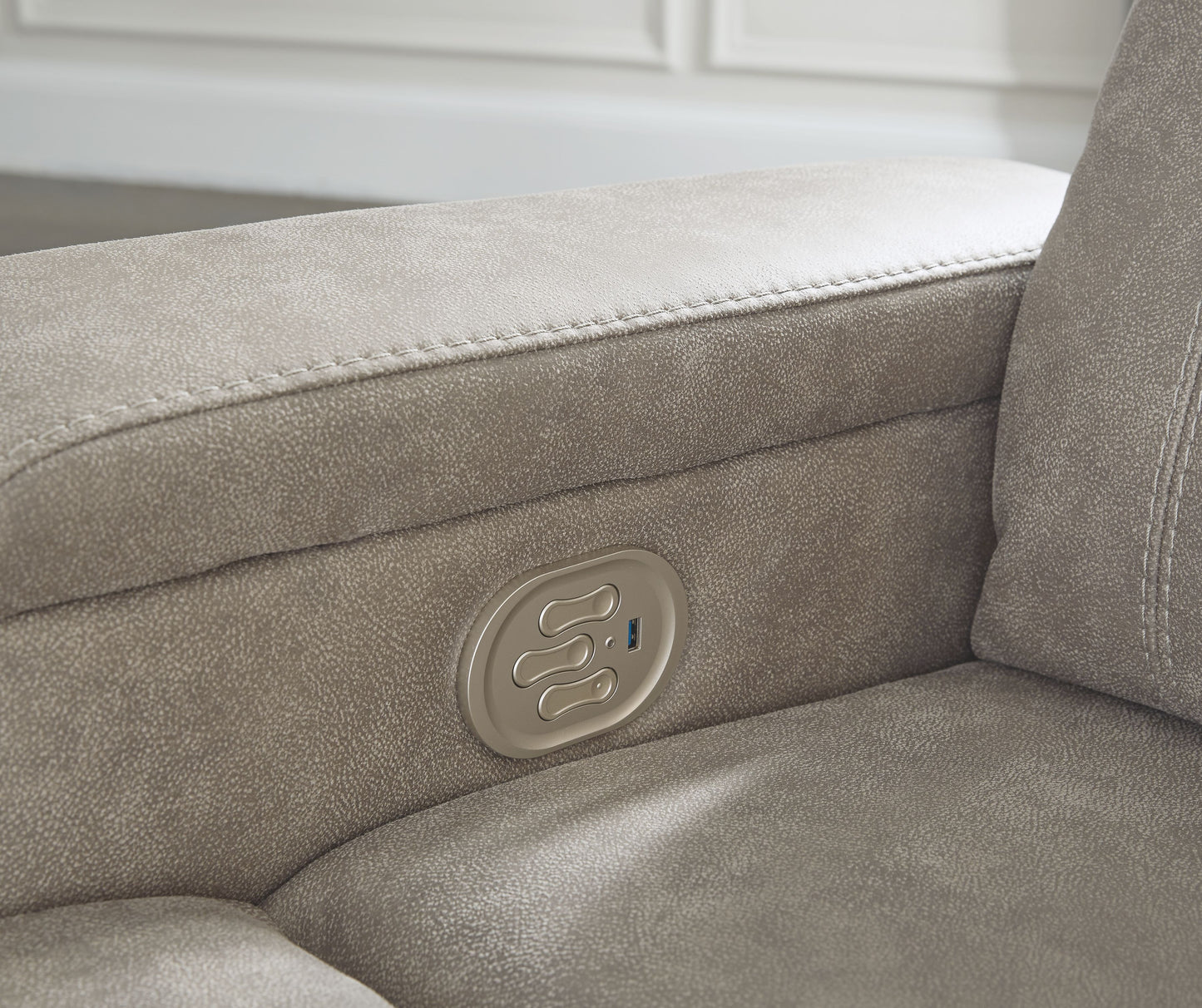 Rowlett - Fog - Pwr Recliner/Adj Headrest
