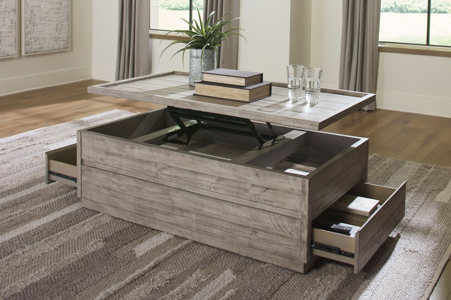 Naydell - Gray - Lift Top Cocktail Table
