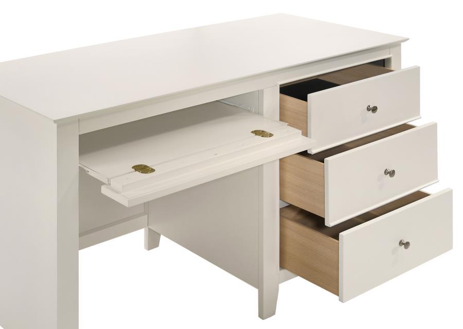 Selena - 3-Drawer Computer Desk Storage - Buttermilk