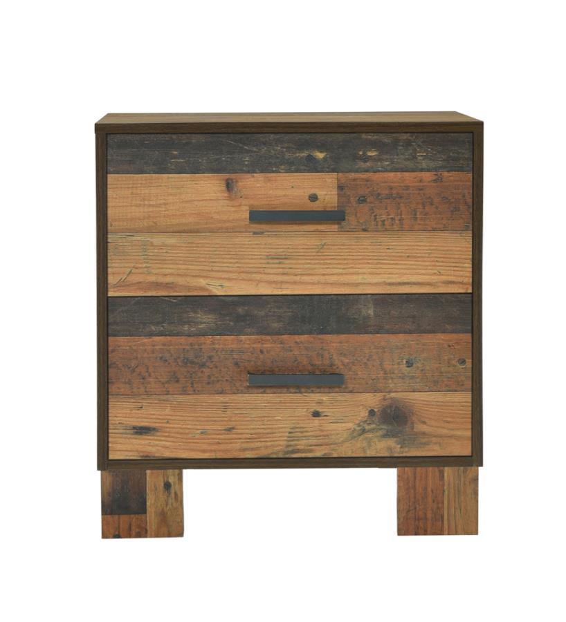 Sidney - 2-Drawer NightStand - Rustic Pine