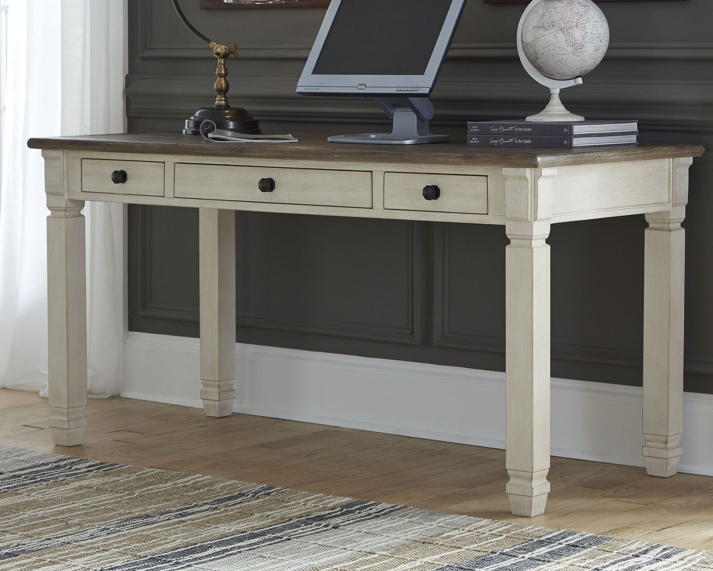 Bolanburg - White / Brown / Beige - Home Office Desk