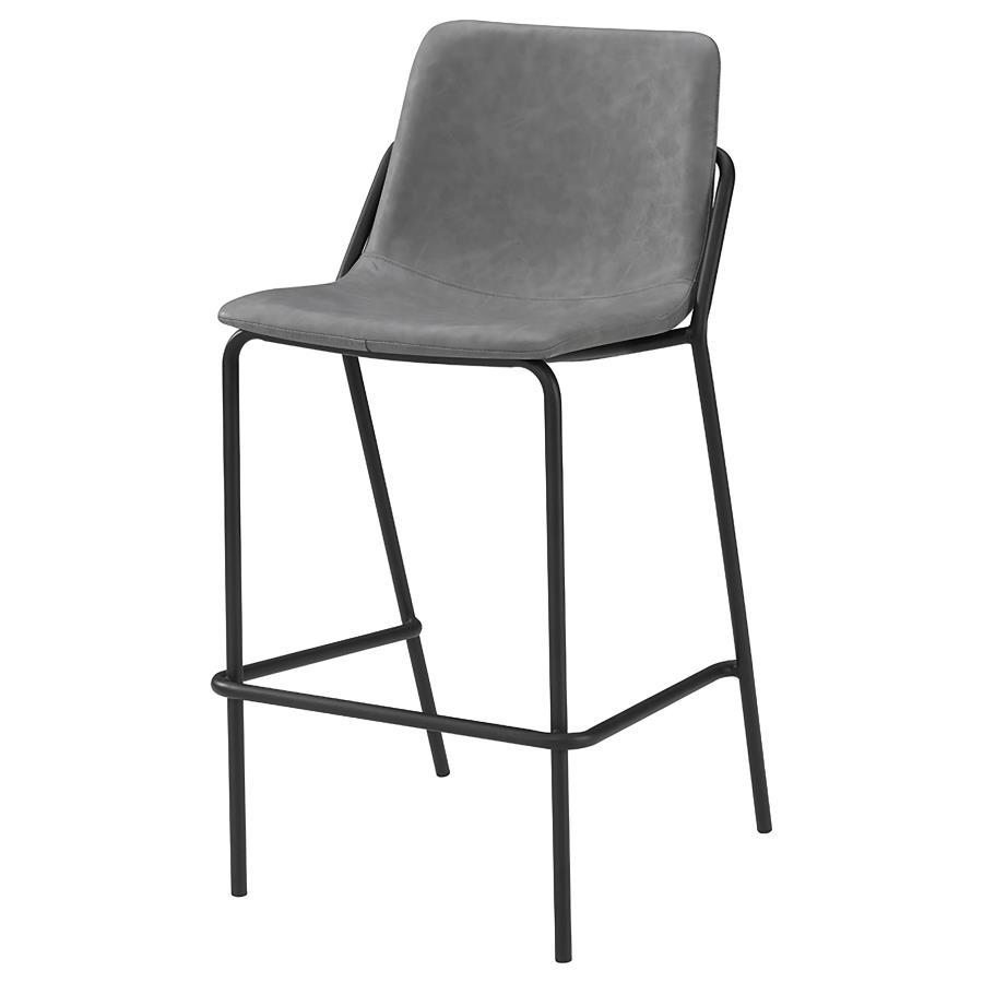 Earnest - Solid Back Upholstered Stools (Set of 2)