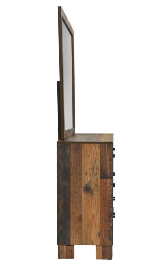 Sidney - Square Dresser Mirror - Rustic Pine