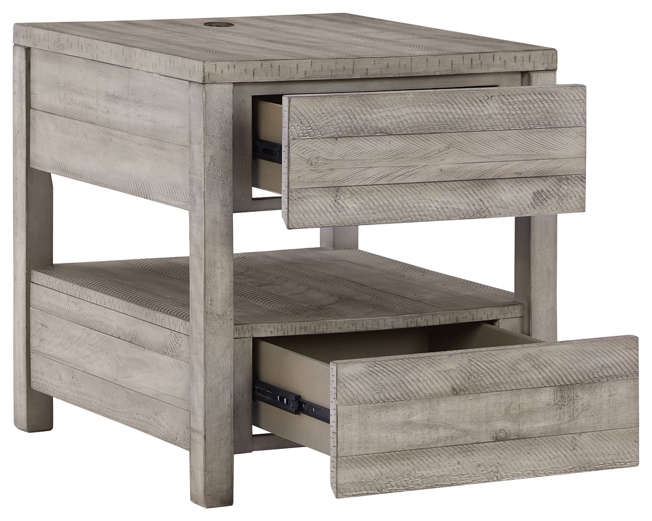 Naydell - Gray - Rectangular End Table