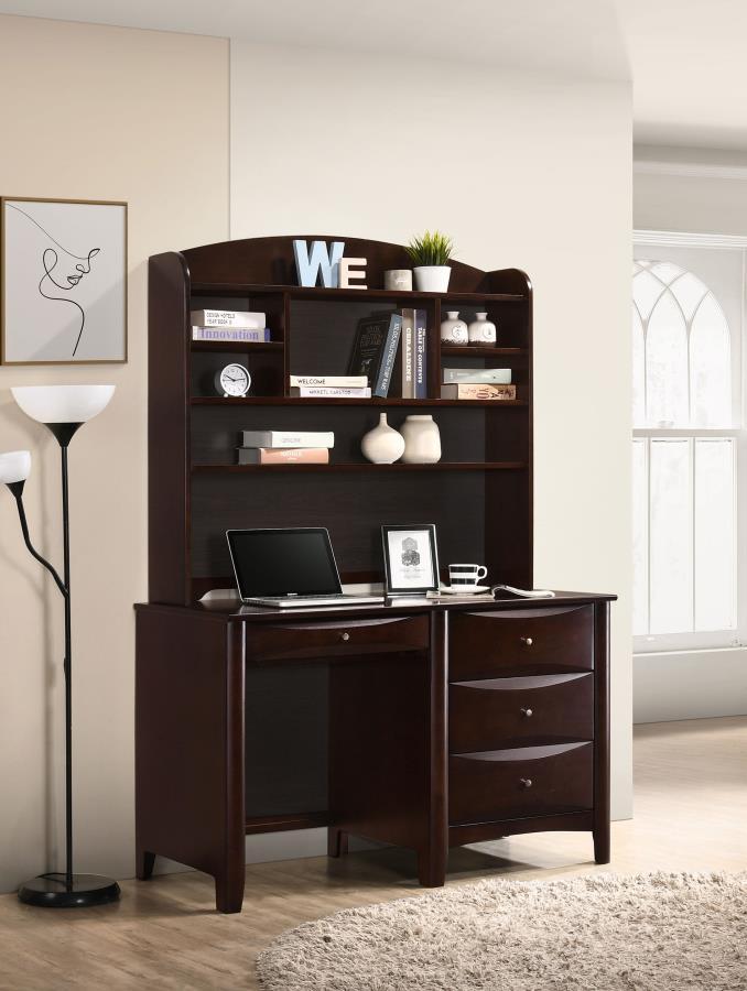 Phoenix - 4-Drawer Computer Desk - Cappuccino