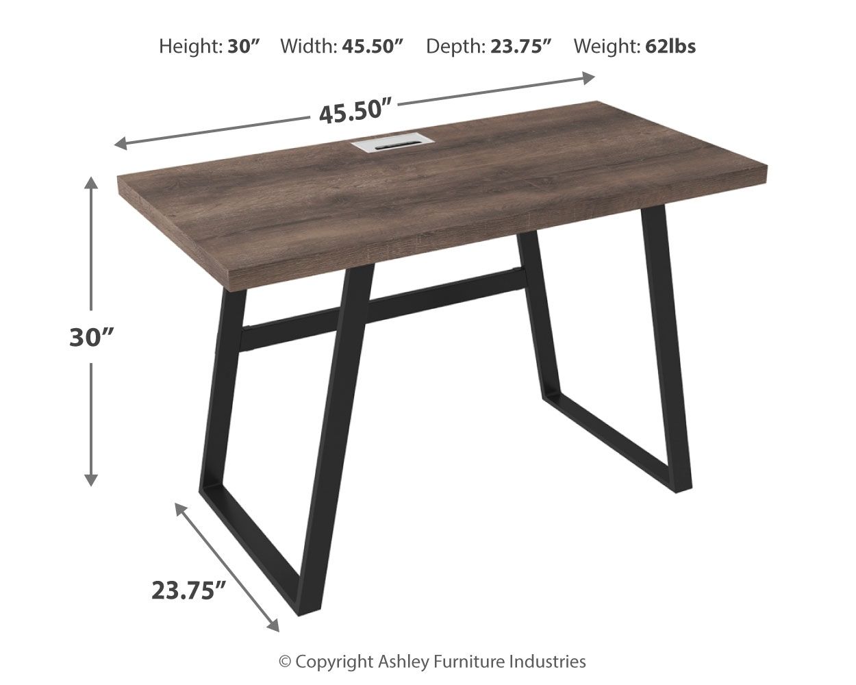 Arlenbry - Gray - Home Office Small Desk