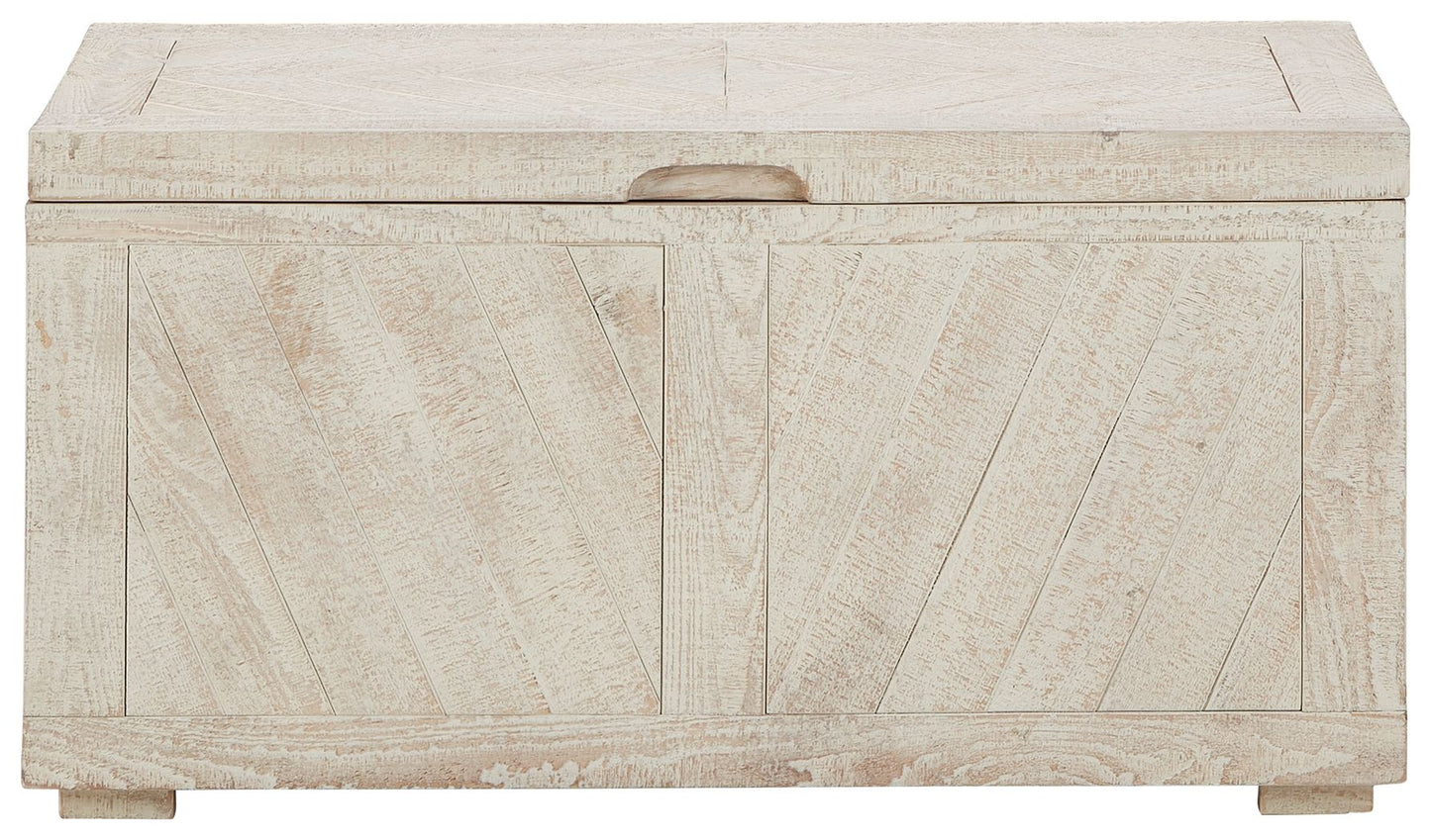 Ryker - Distressed White - Storage Trunk