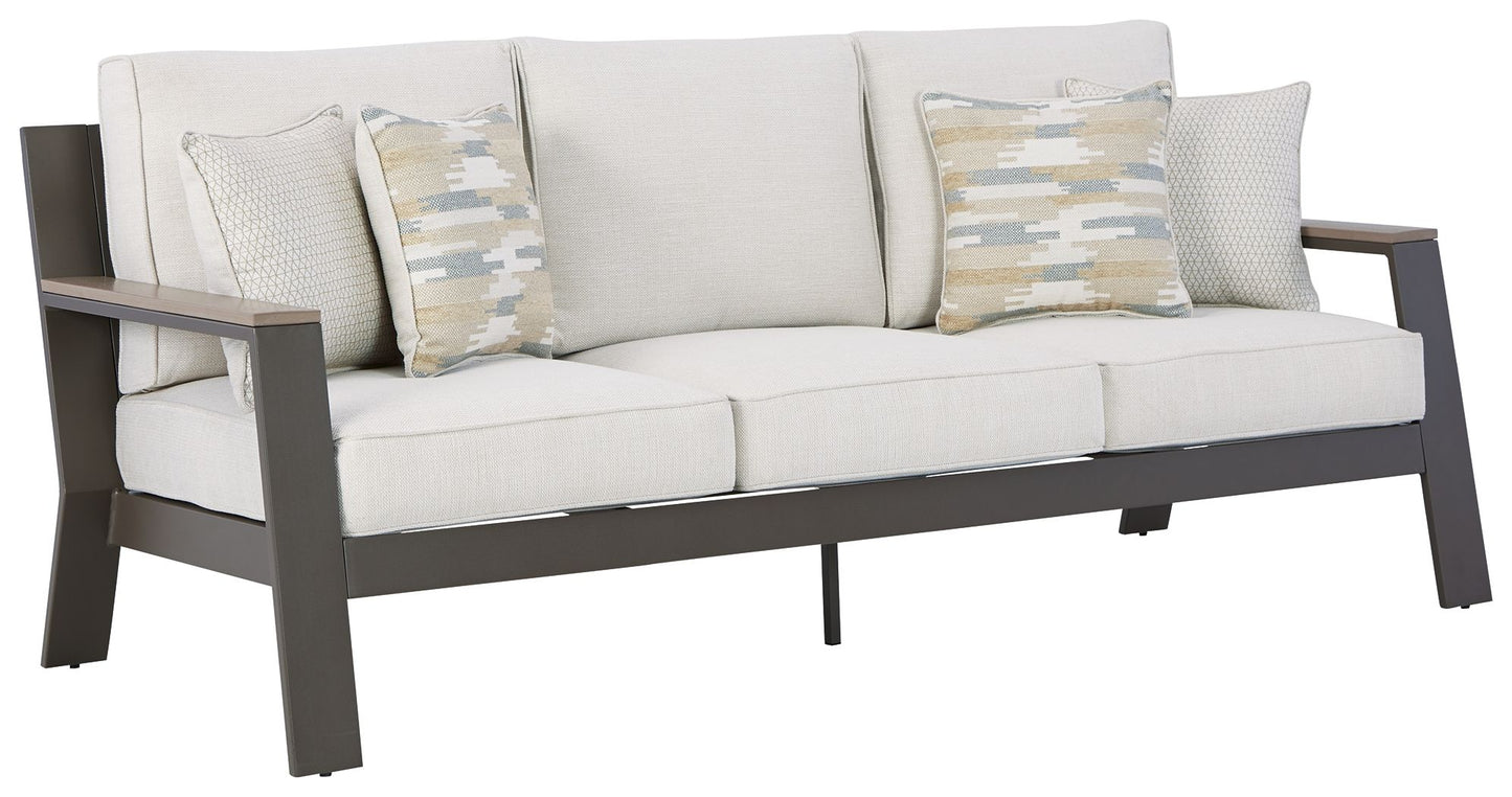 Tropicava - Taupe / White - Sofa With Cushion