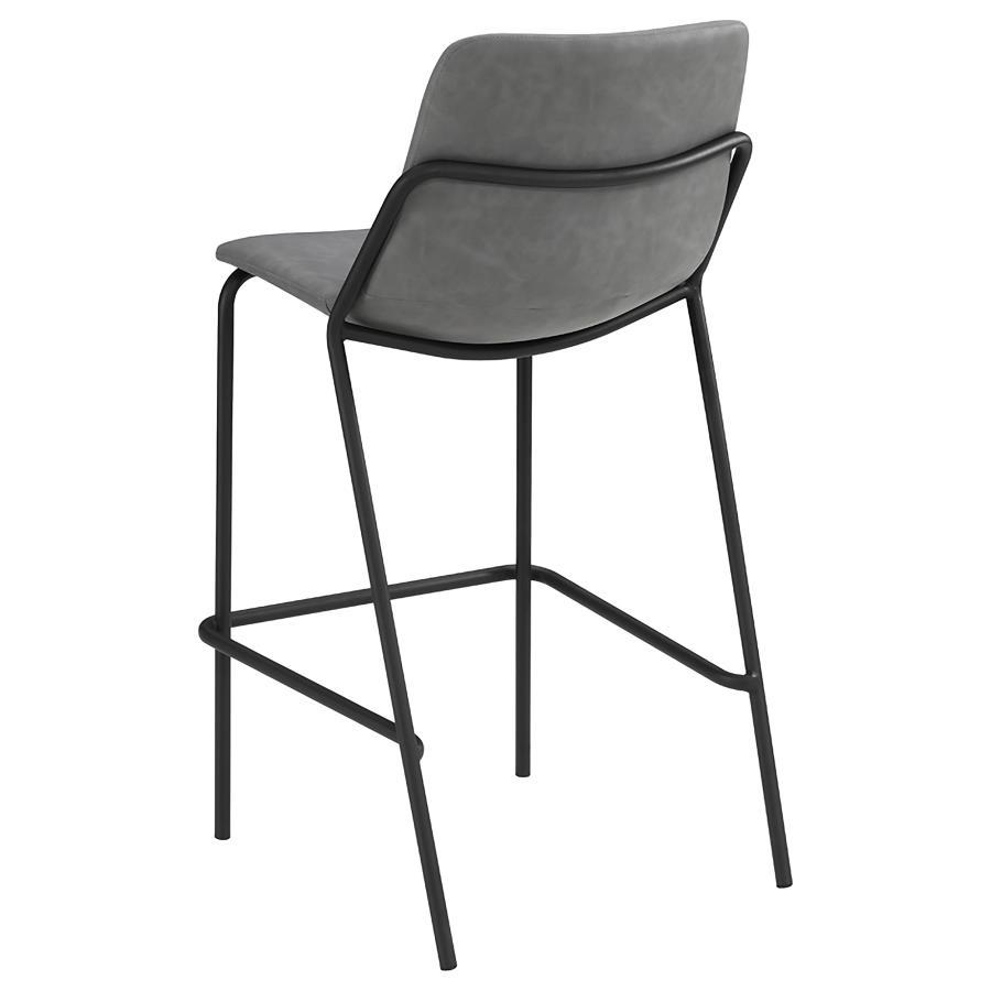 Earnest - Solid Back Upholstered Stools (Set of 2)