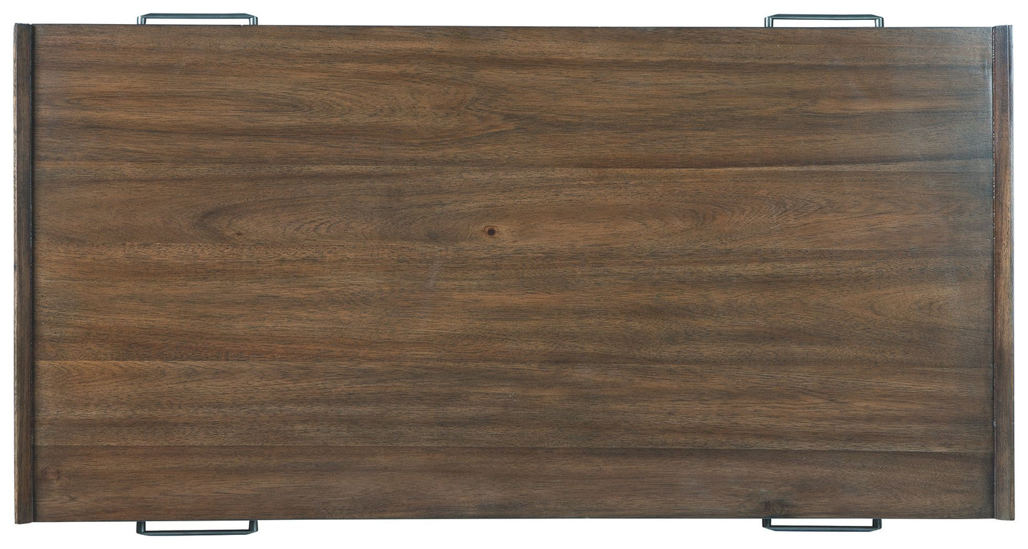 Calmoni - Brown - Rectangular Cocktail Table