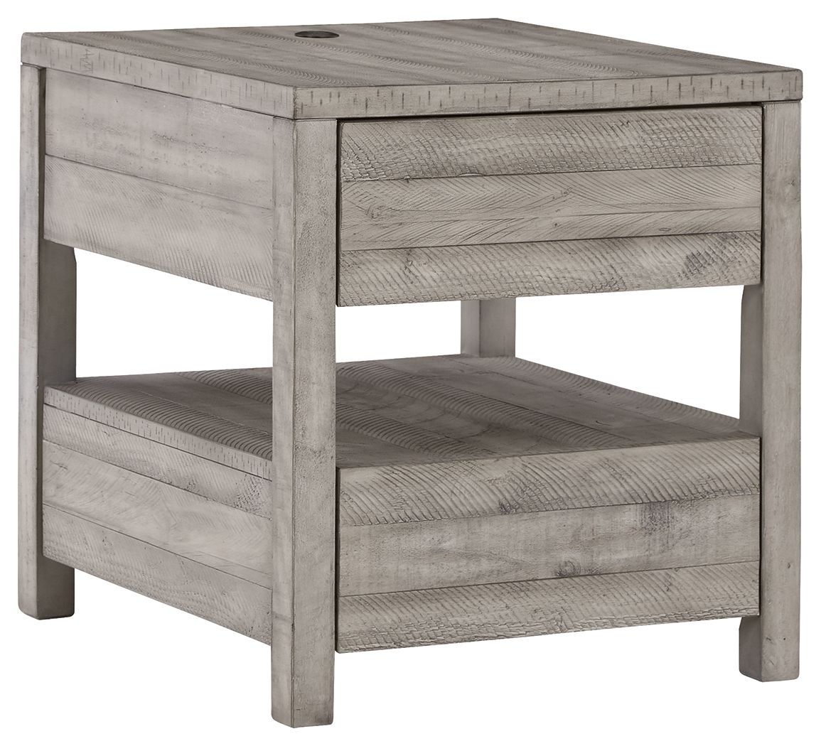 Naydell - Gray - Rectangular End Table
