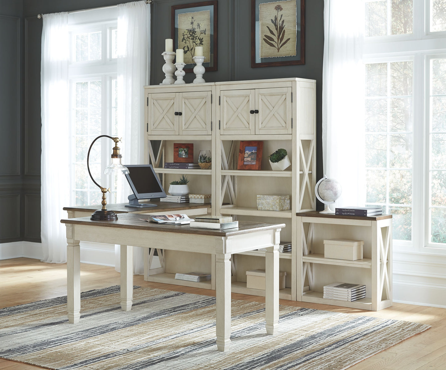 Bolanburg - White / Brown / Beige - Home Office Desk