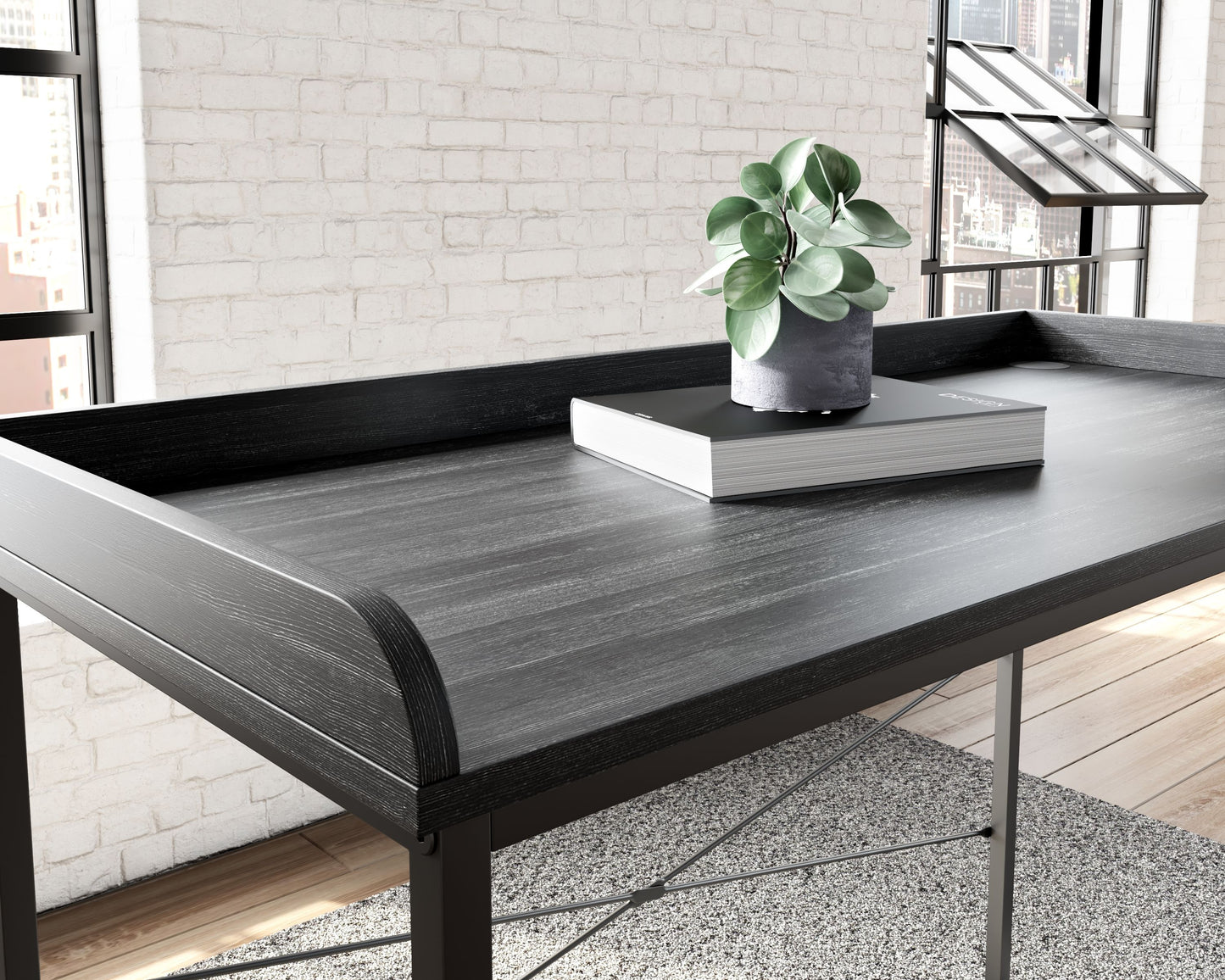 Yarlow - Black - Home Office Desk - Crossback