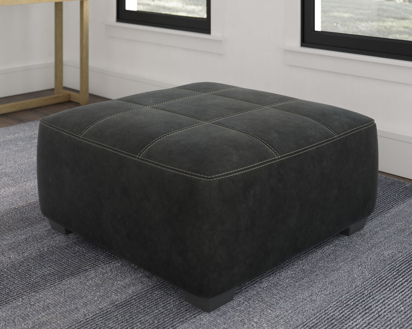 Bilgray - Pewter - Oversized Accent Ottoman