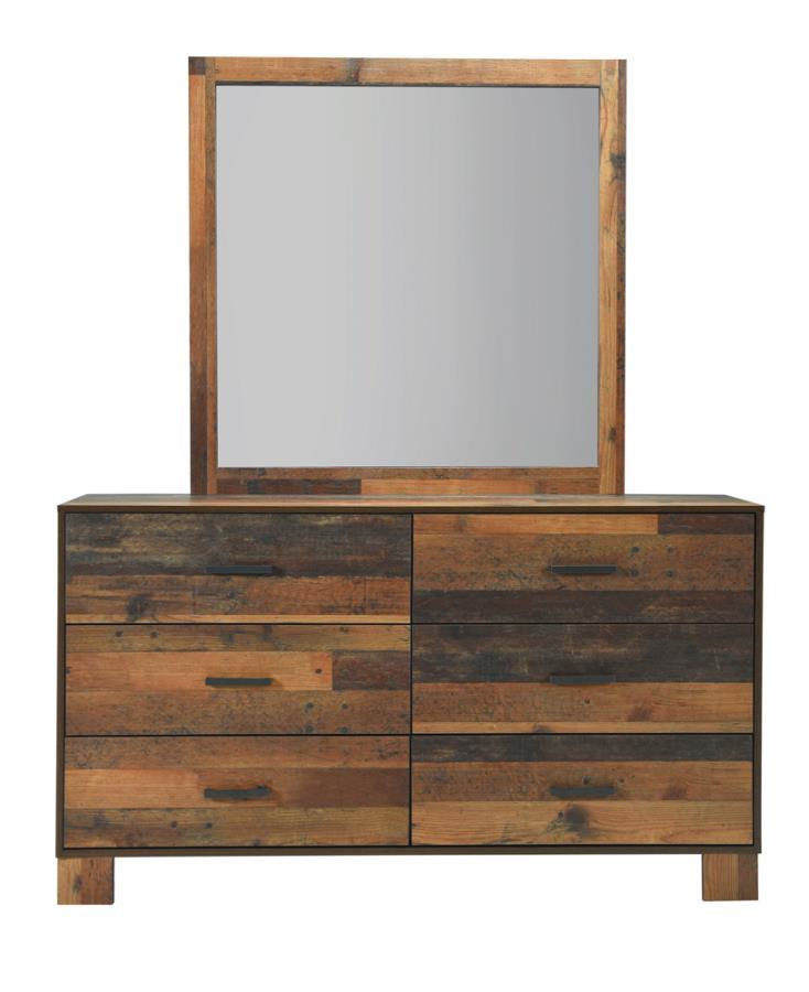 Sidney - 6-Drawer Dresser - Rustic Pine