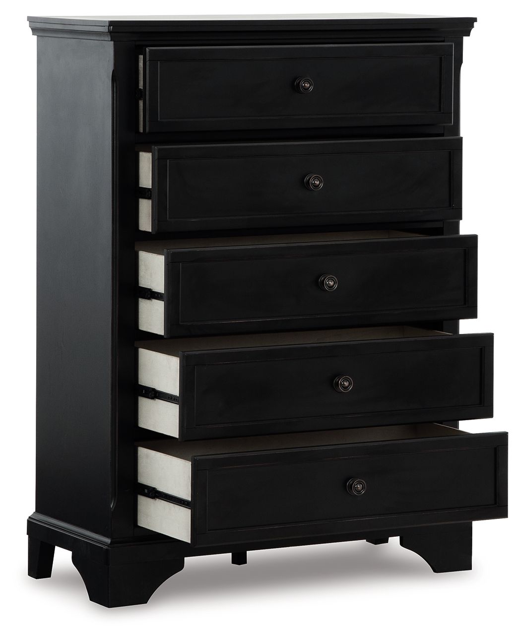 Chylanta - Black - Five Drawer Chest