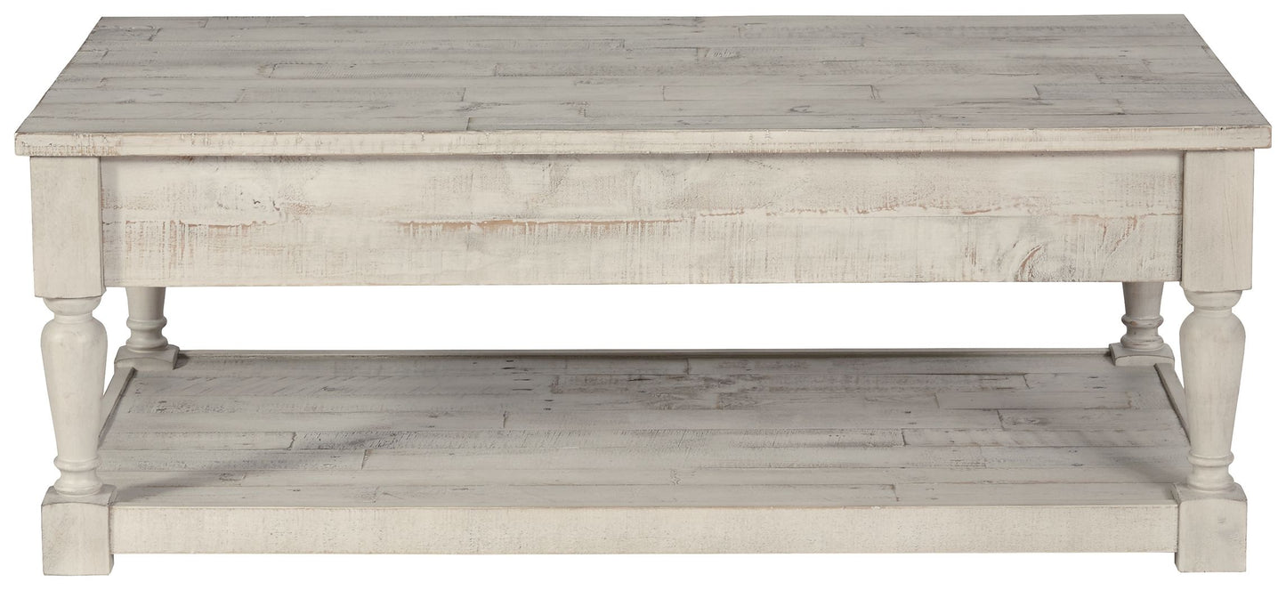 Shawnalore - Whitewash - Rectangular Cocktail Table