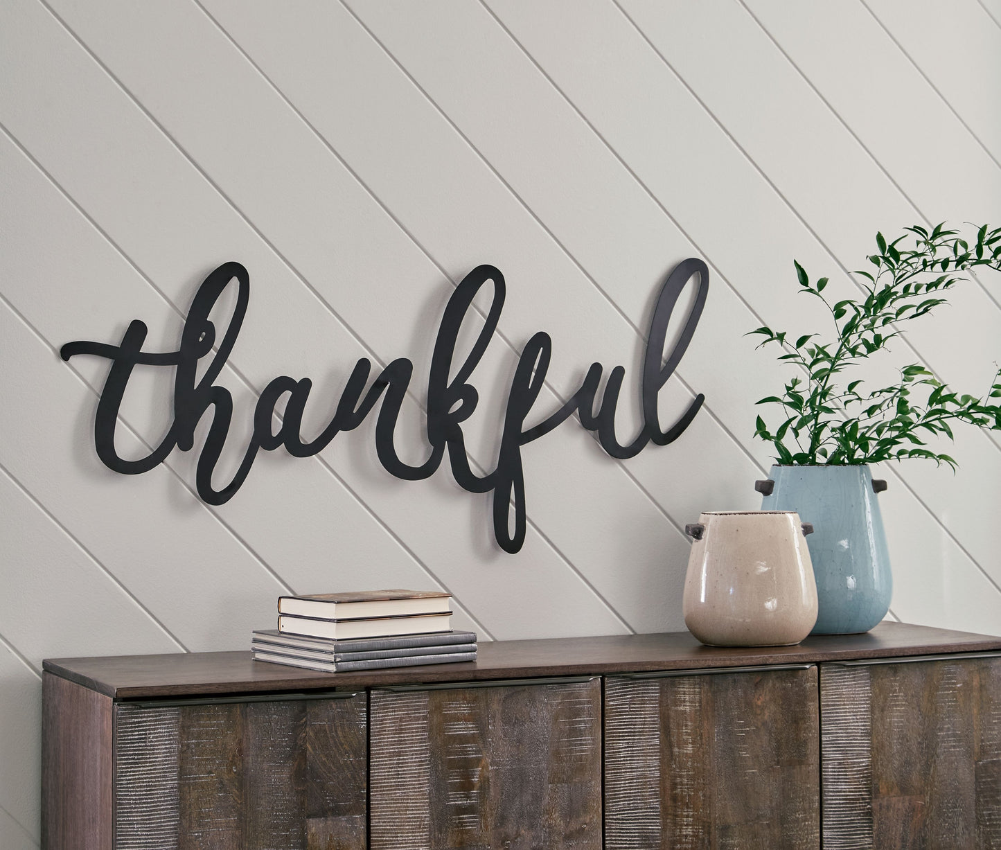 Emalee - Black - Wall Decor - Thankful