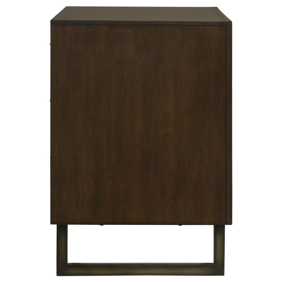 Marshall - 4-Drawer File Cabinet - Dark Walnut and Gunmetal