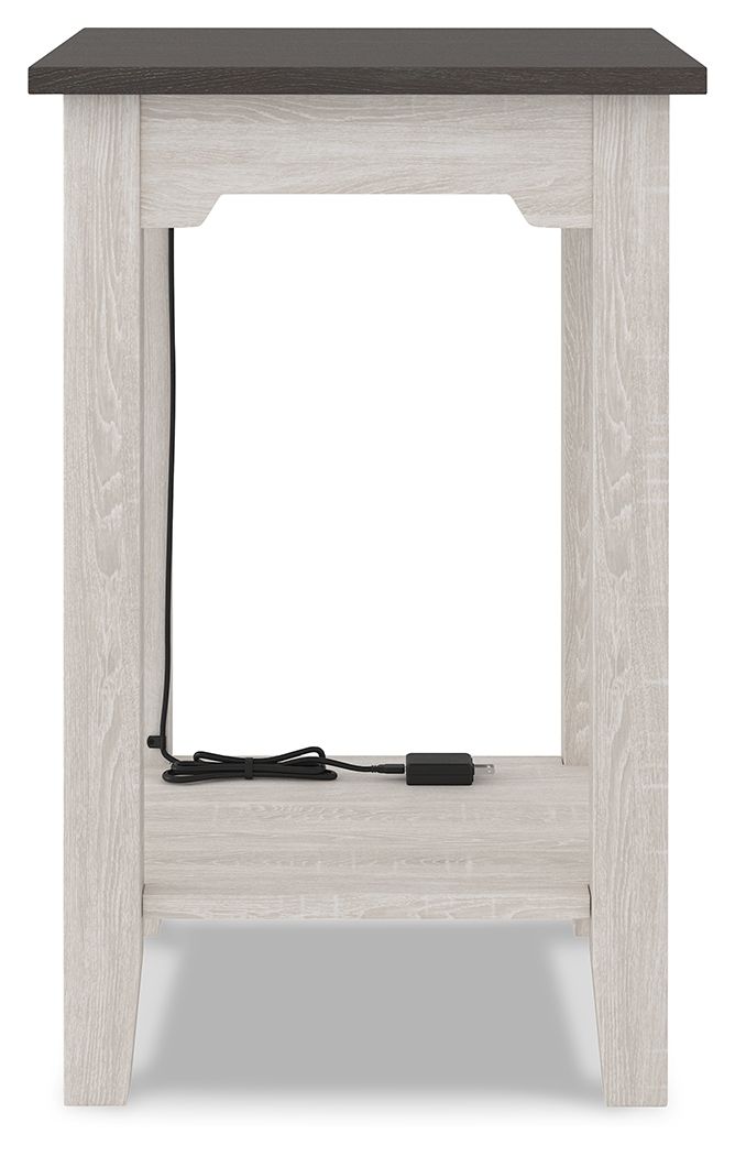 Dorrinson - White / Black / Gray - Chair Side End Table