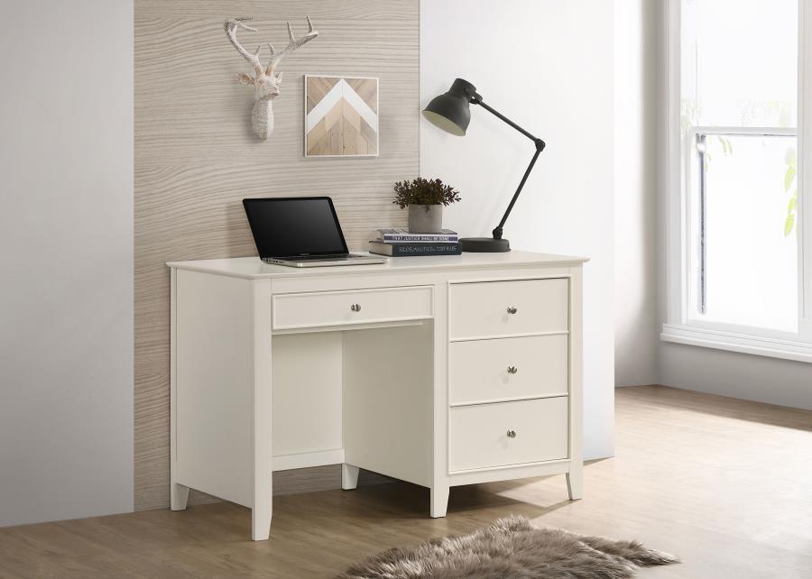 Selena - 3-Drawer Computer Desk Storage - Buttermilk