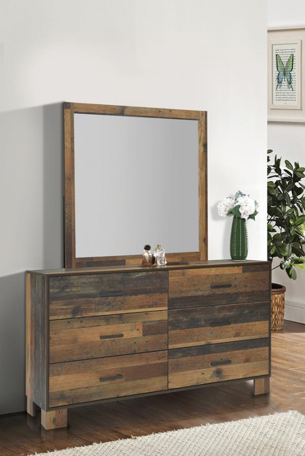 Sidney - 6-Drawer Dresser - Rustic Pine