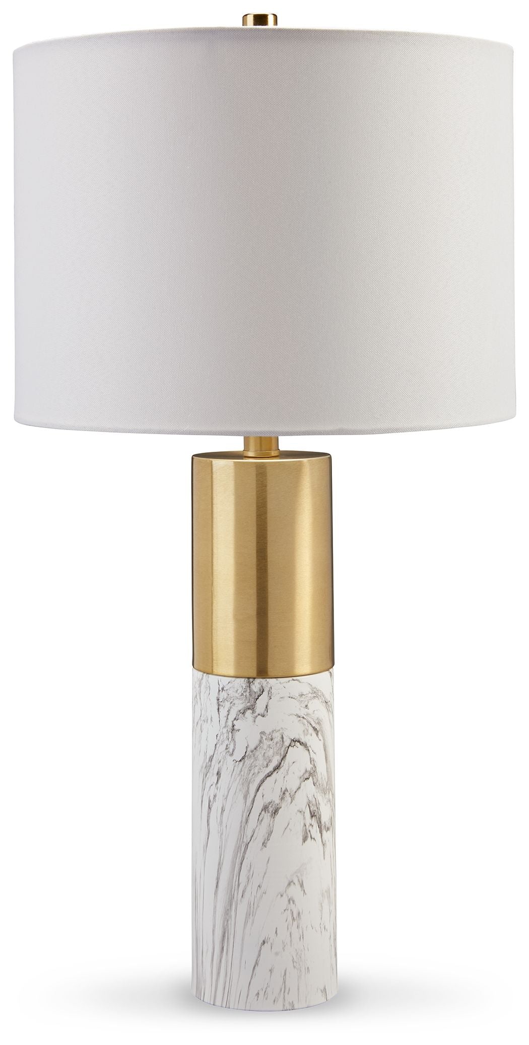Samney - Gold Finish / White - Metal Table Lamp (Set of 2)