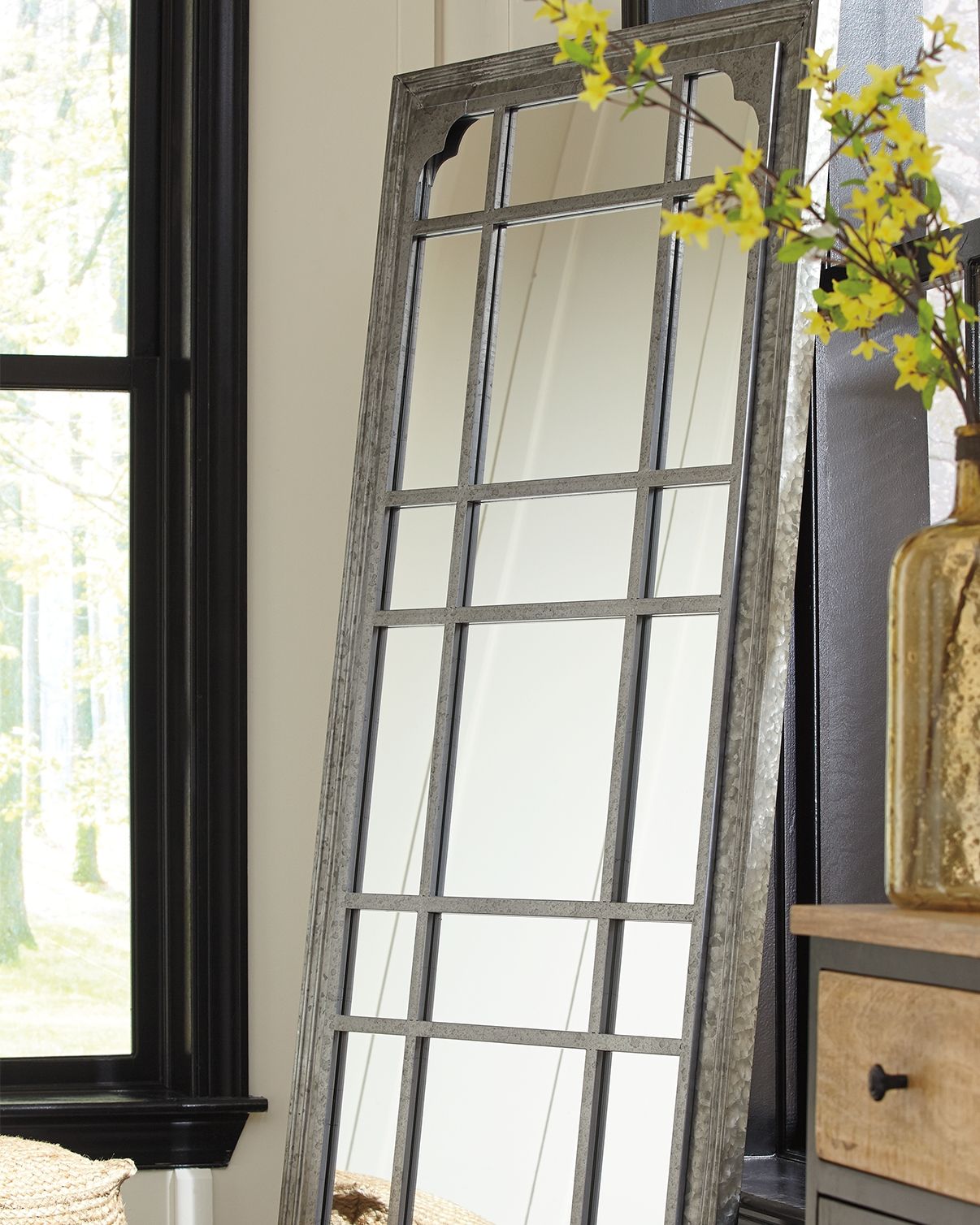 Remy - Antique Gray - Floor Mirror