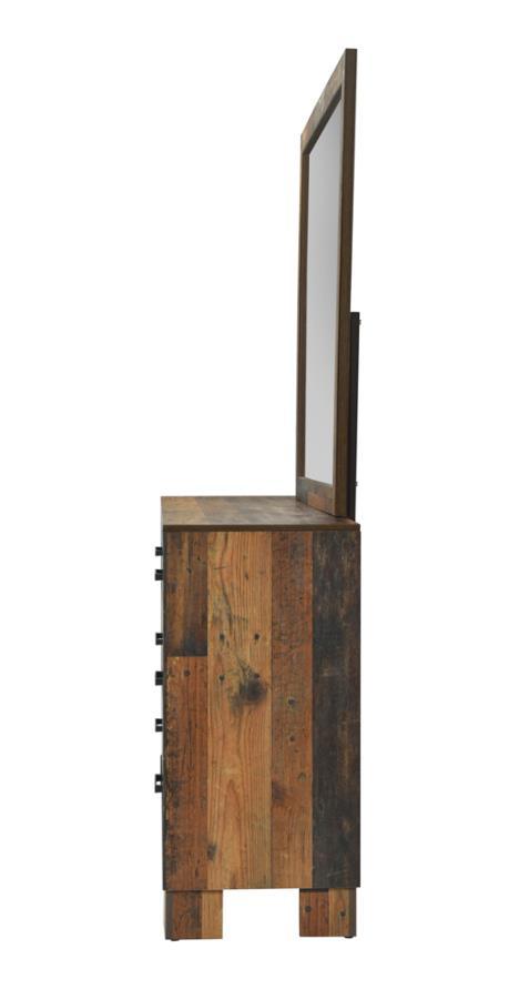 Sidney - Square Dresser Mirror - Rustic Pine