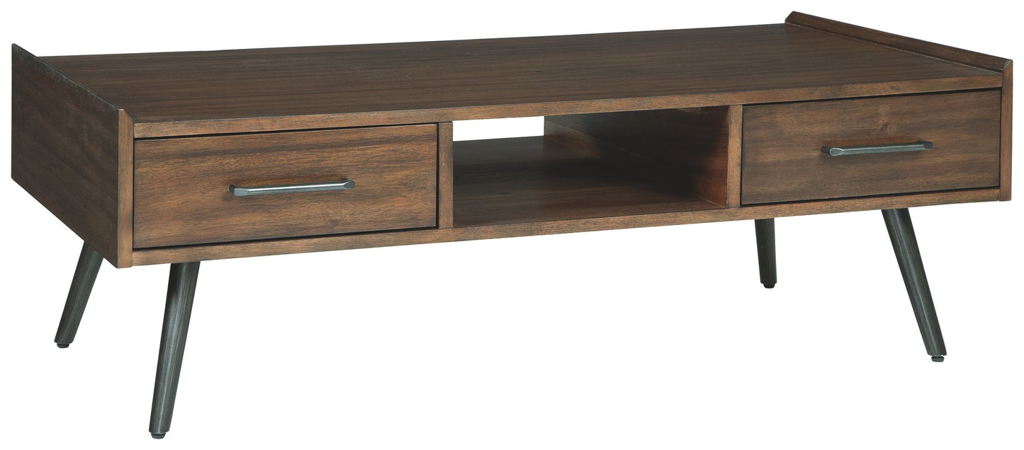 Calmoni - Brown - Rectangular Cocktail Table